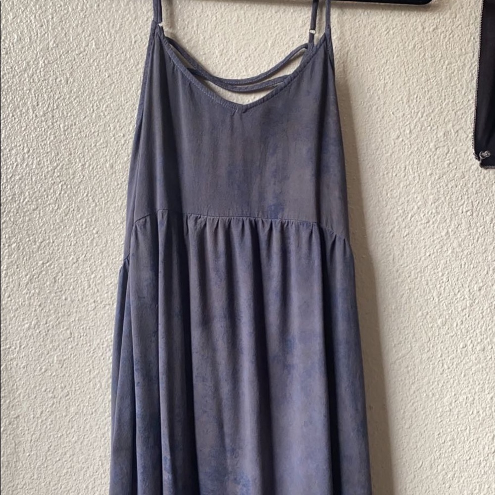 Gray tie-dye dress